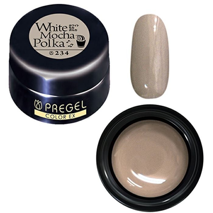 プリジェル カラーEX／ホワイトモカポルカ／4g | ジェルネイル