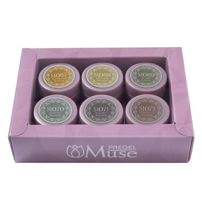 プリジェルミューズスモーキーキャンドルシリーズ 3g×6色セット