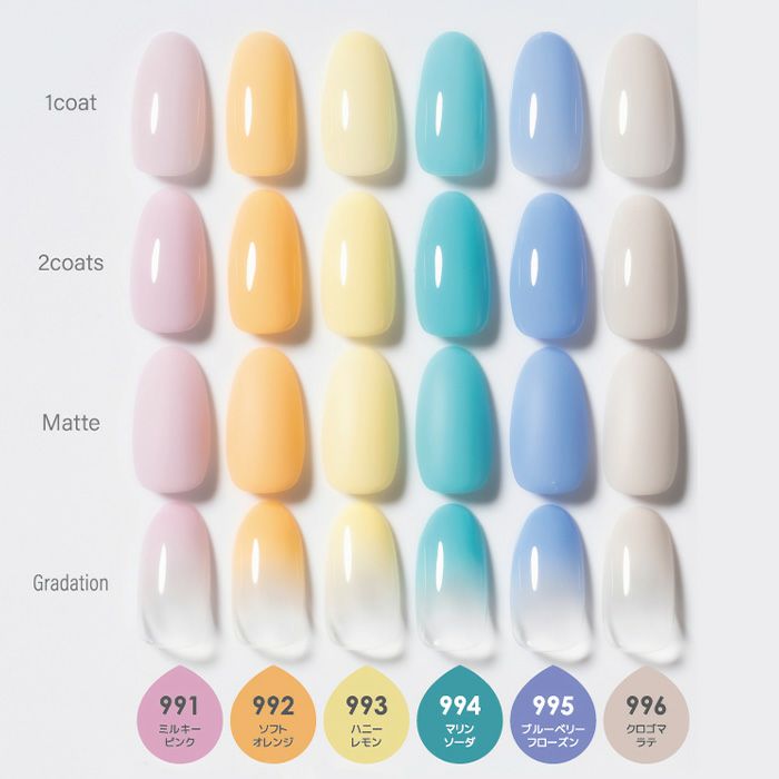 プリジェル カラーEX／パステルポップ3g×6色セット | ジェル